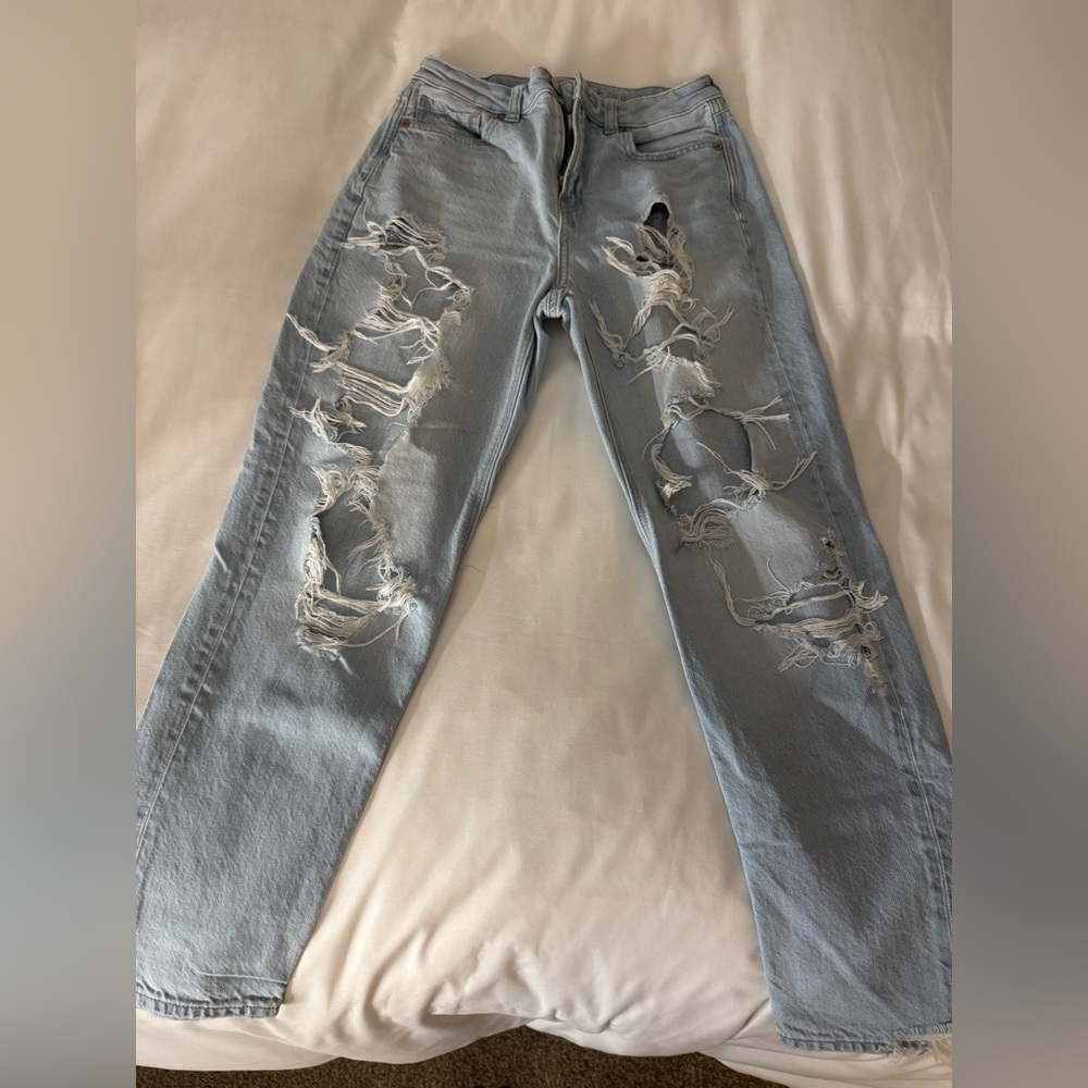 American Eagle Light Blue Denim Shorts